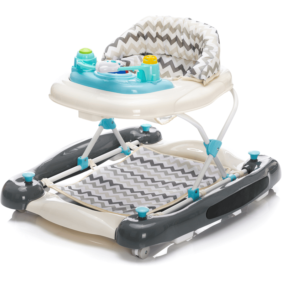fillikid Trotteur enfant, fonction balancelle gris insert zigzag