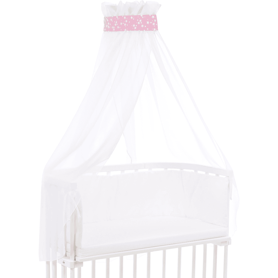 babybay® capota piqué con lazo apta para todos los modelos berry stars blanco