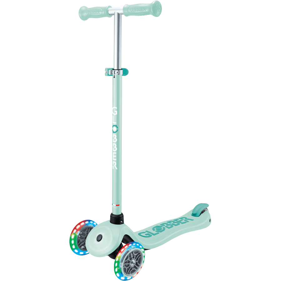 GLOBBER Trottinette enfant 3 roues PRIMO PLUS LIGHTS roues lumineuses turquoise/menthe