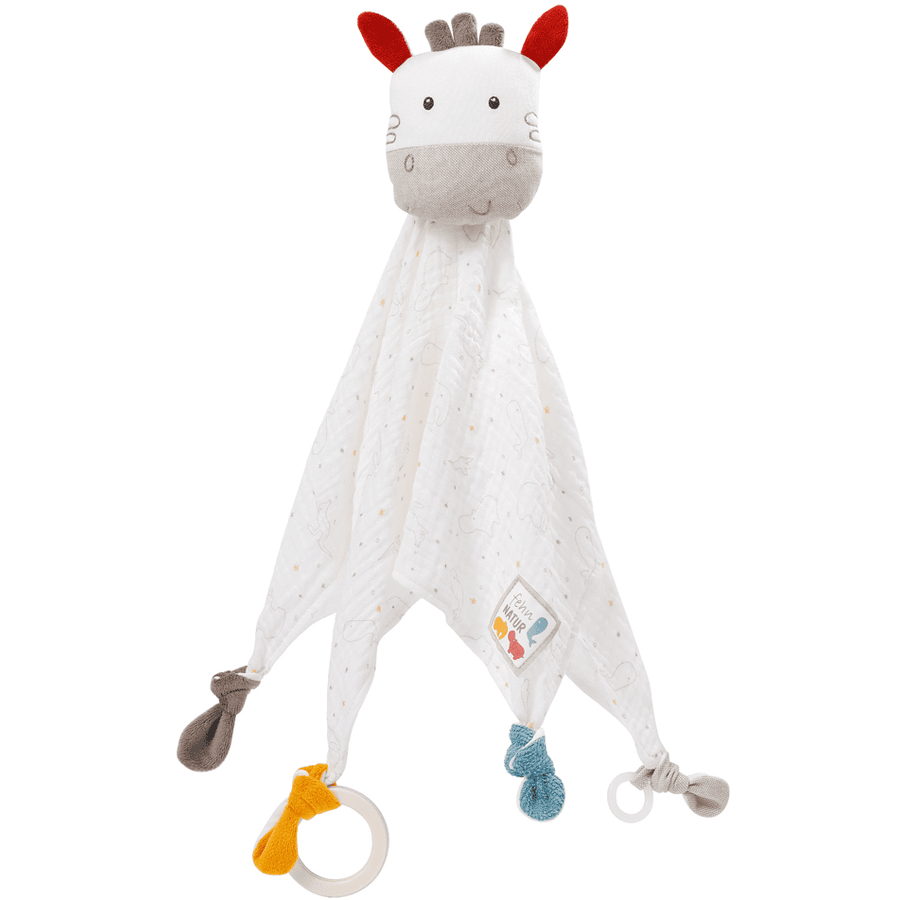 fehn® Schmusetuch Zebra Deluxe fehn NATUR