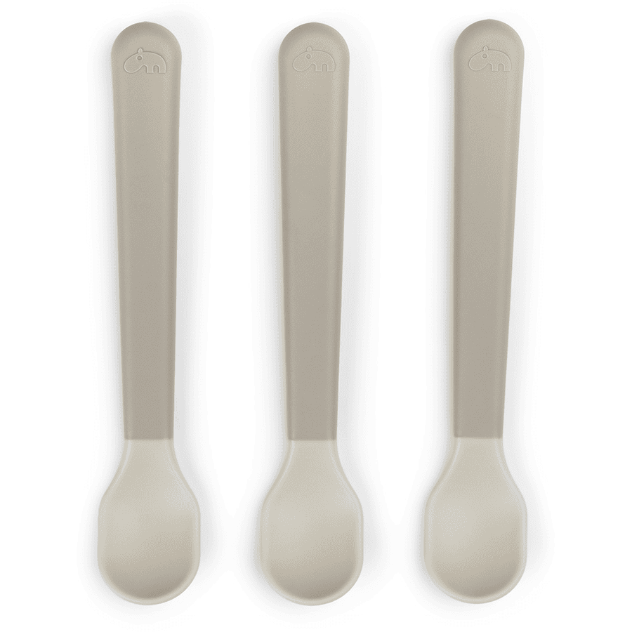 Done by Deer™ cuchara para bebé Foodie Easy grip pack de 3 unidades. sand 