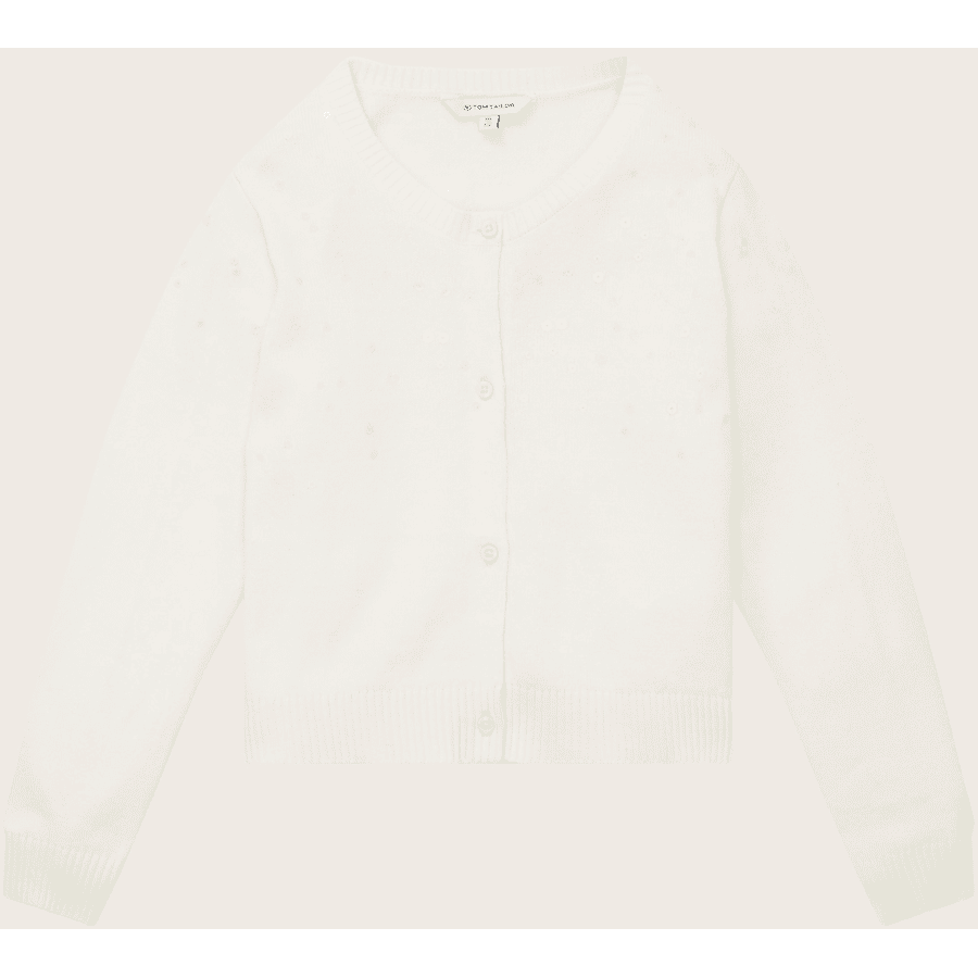 TOM TAILOR Cardigan Gardenia White 