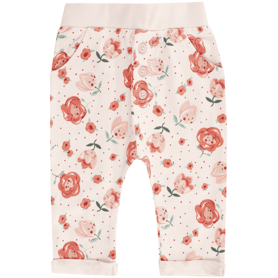 JACKY Pantalon sarouel MID SUMMER off- white / rose à motifs