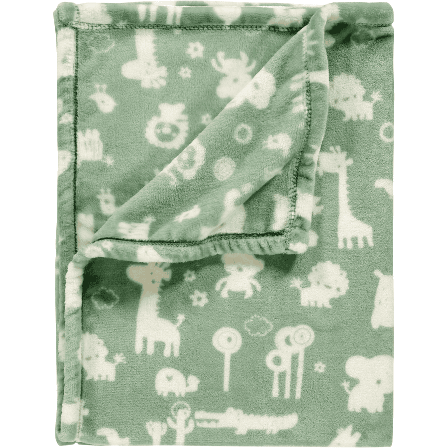 Alvi ® Microfibre tæppe med UV-beskyttelse Granit Animals granit grøn 75 x 100 c