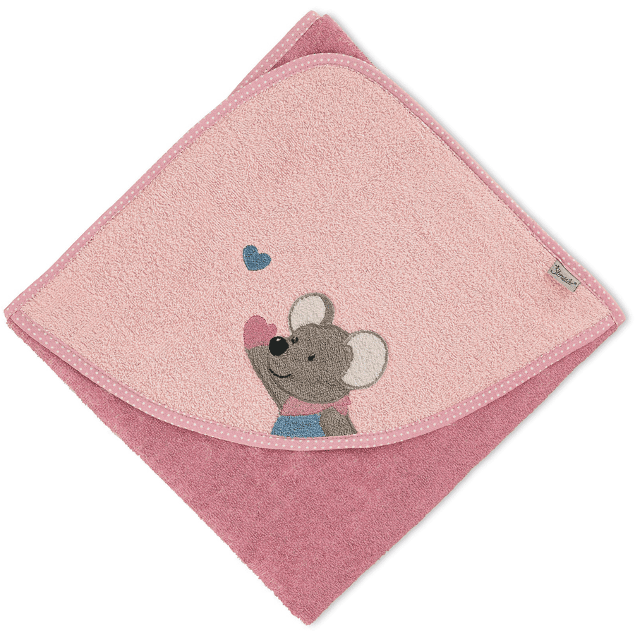 Sterntaler Badhanddoek Mabel roze 80 x 80 cm