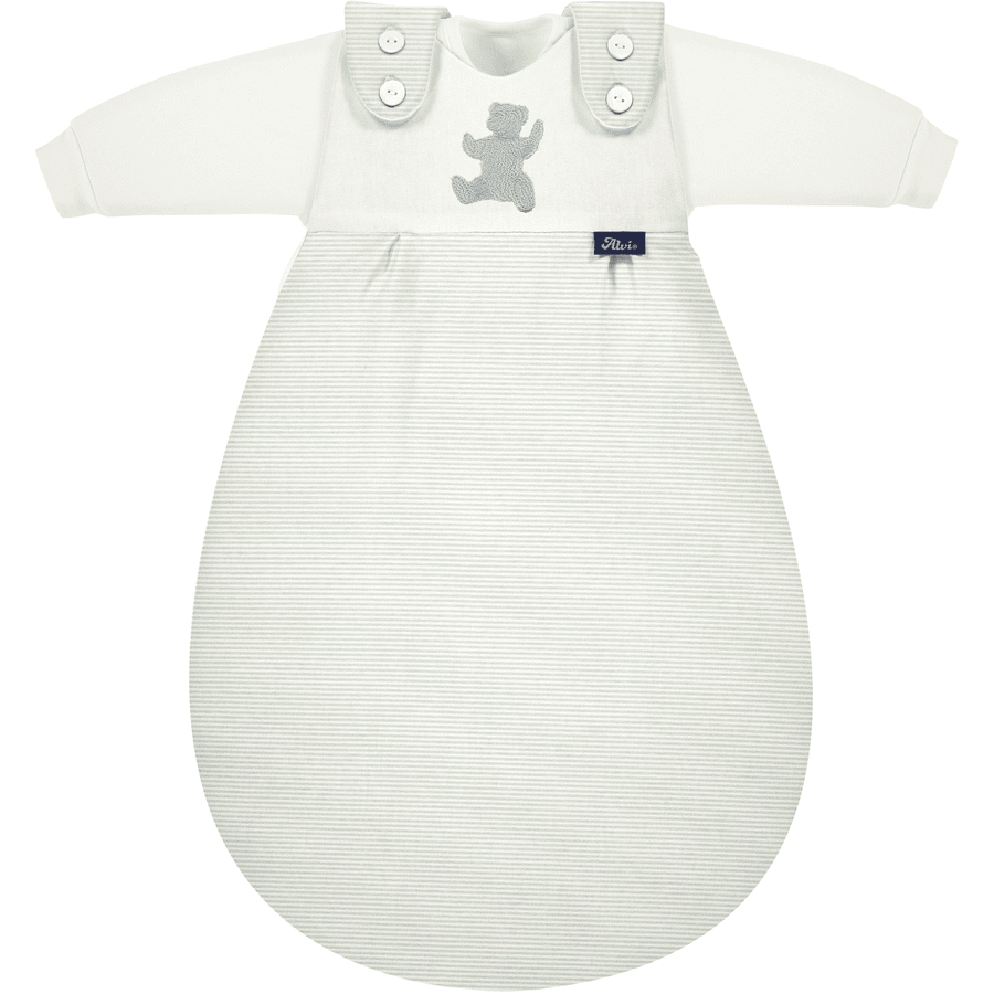 Alvi ® Śpiworek Baby-Mäxchen® Trzyczęściowy, Organic Cotton Smoky Stripe