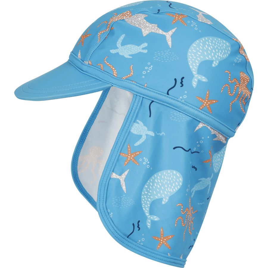 Playshoes  Casquette à visière anti-UV Animaux de mer turquoise