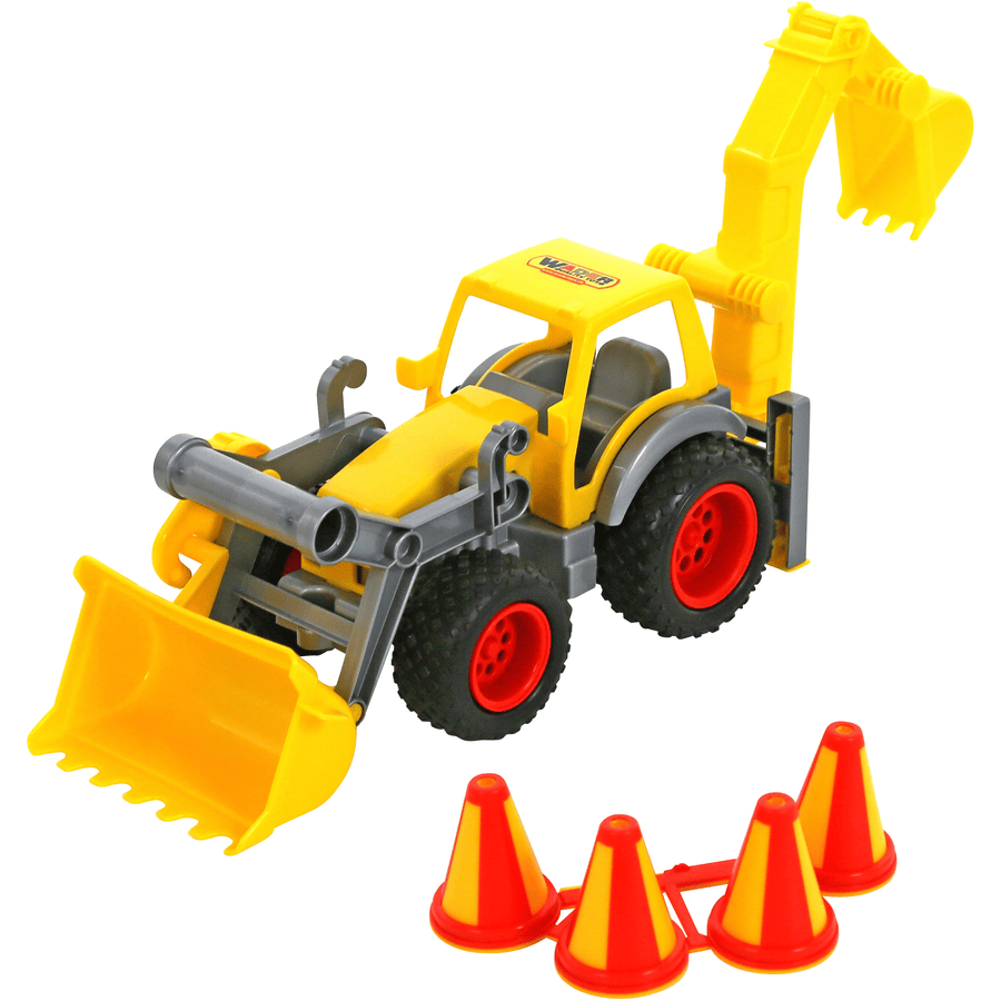 WADER QUALITY TOYS Pyörökuormaaja ConsTruck takakauhalla