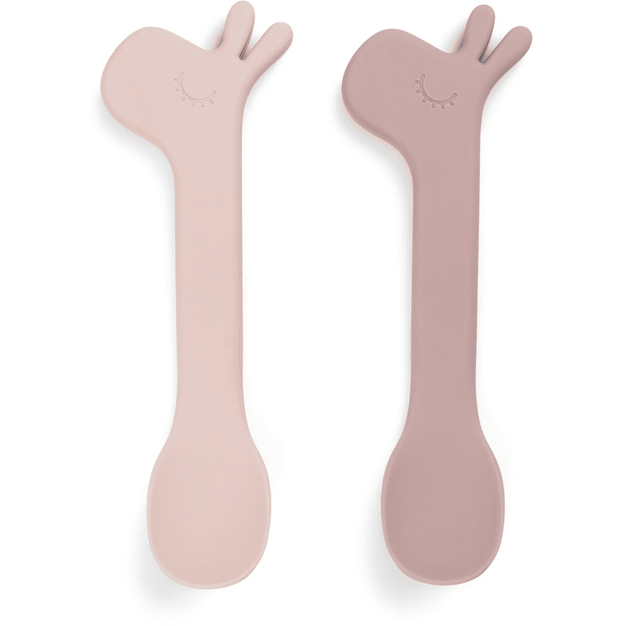 Done by Deer ™ Cuillères en silicone, paquet de 2, Lalee Rose