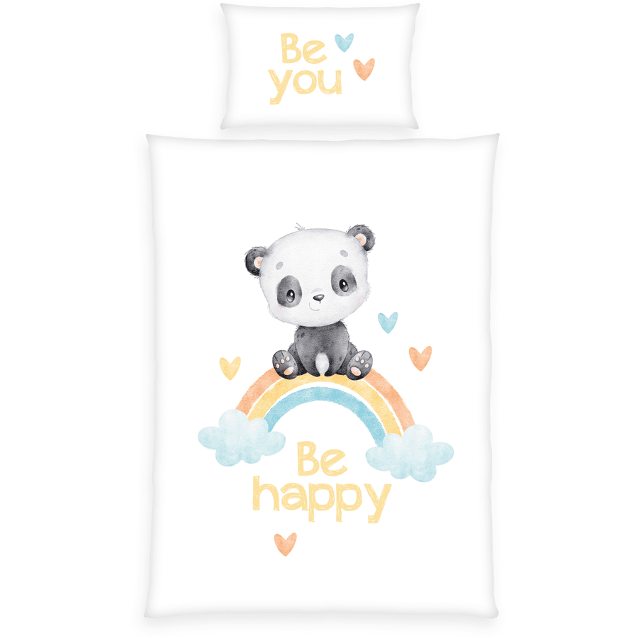 babybest® Vuodevaatteet Rainbow Panda 100x135 cm