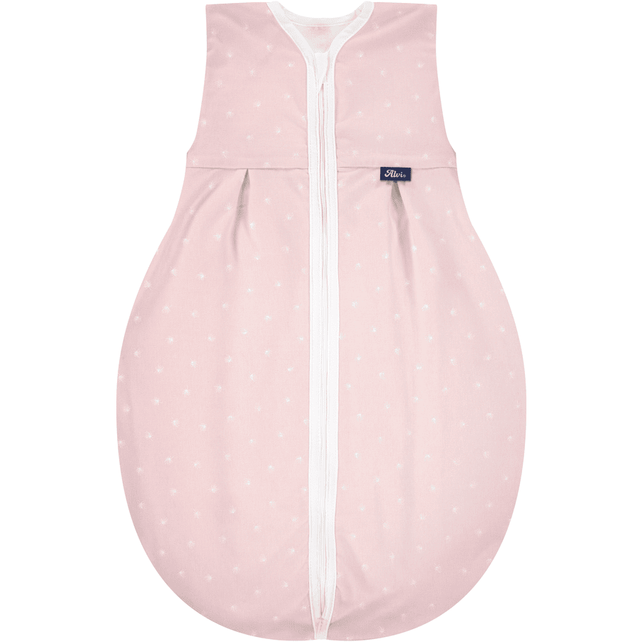 Alvi ® Makuupussi Jersey Light Pink feather vaaleanpunainen/valkoinen