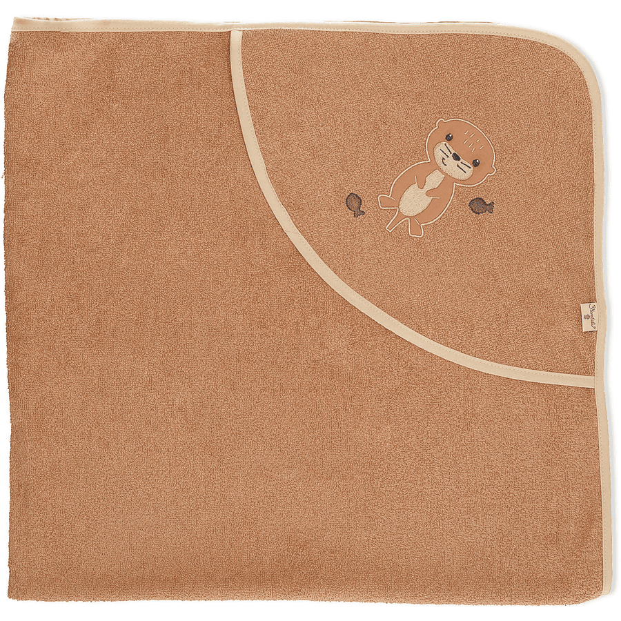 Sterntaler Otti badehåndklæde uni brun 100 x 100 cm 