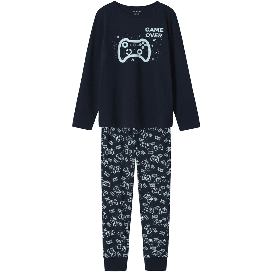 name it 2-delige pyjama Donker Saffier