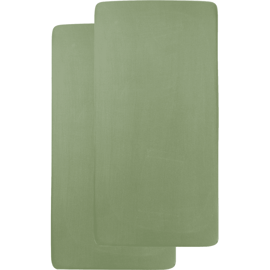 Meyco Olive Green Jersey-paspoleret lagen 70 x 140 cm