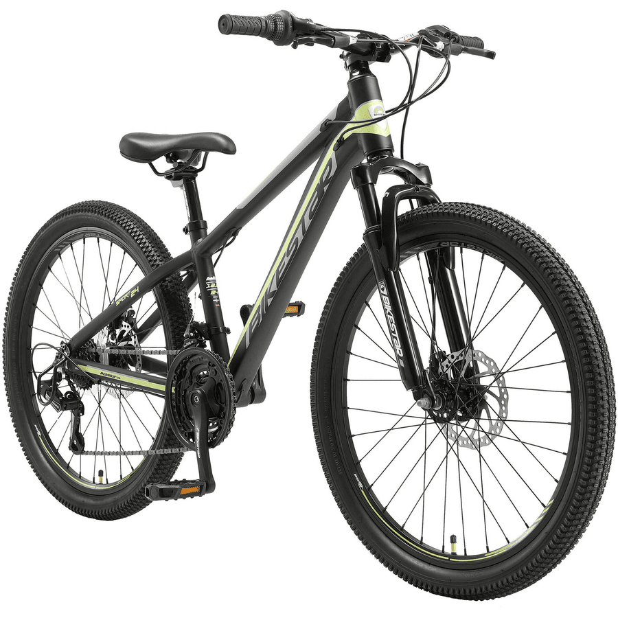 Bikestar Kinderrad 24 Zoll Alu MTB Sport schwarz, grün