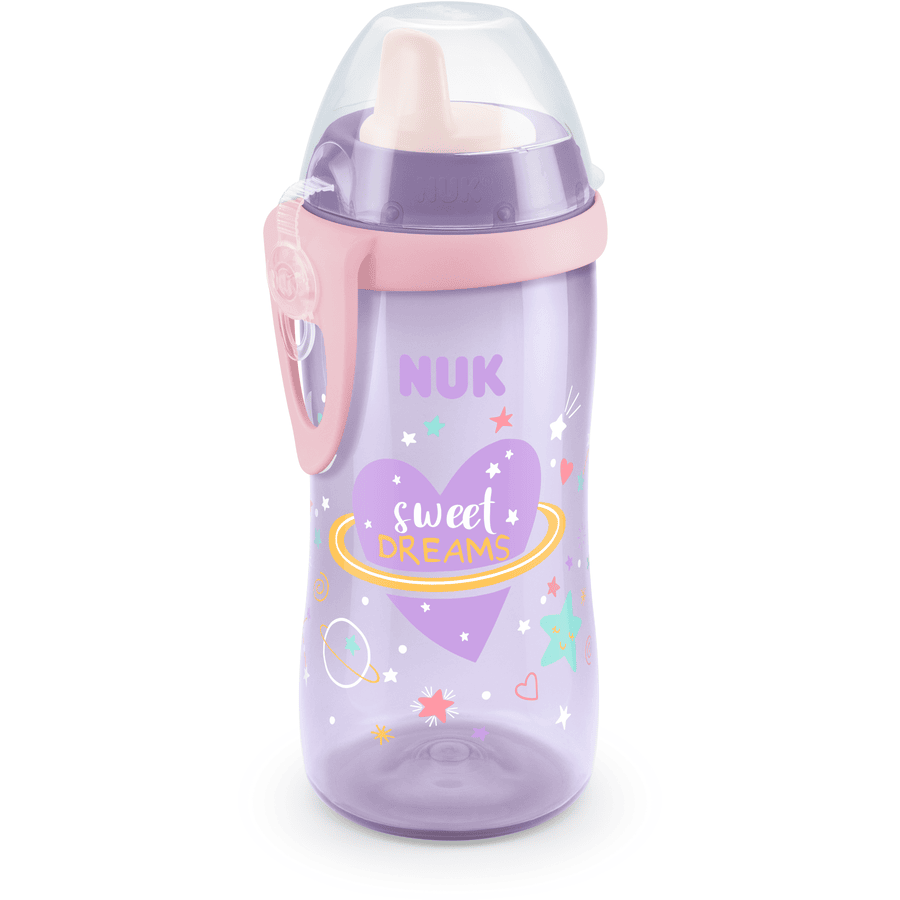 NUK Trinkflasche Kiddy Cup Night 300 ml, violett