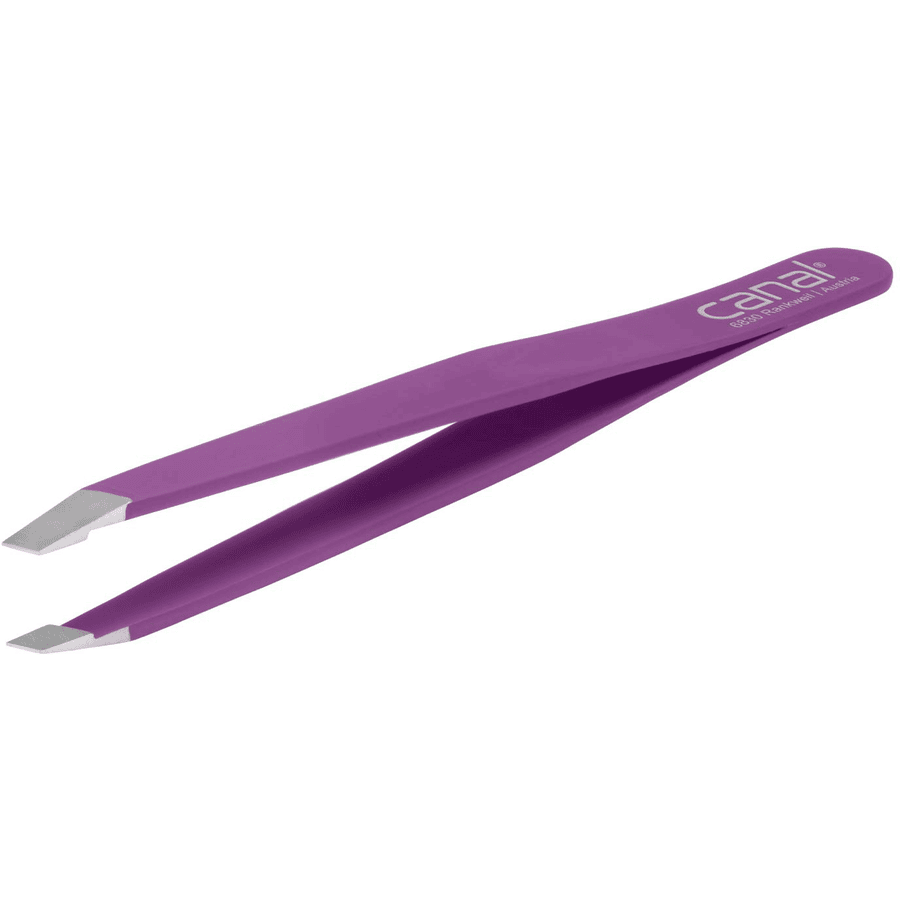 canal® hårpincett snedställd, violett, rostfri 9 cm