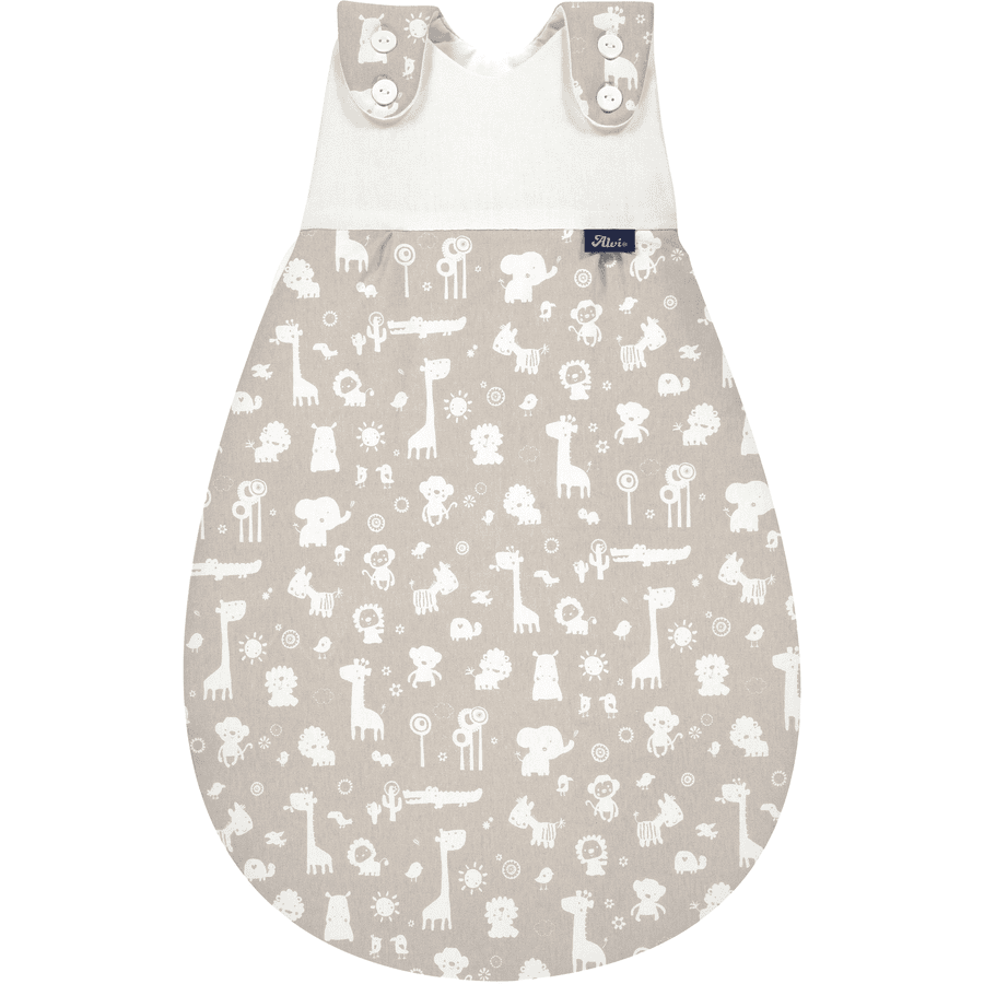 Alvi® Unipussi Baby-Mäxchen® eläintarhan eläimet taupe