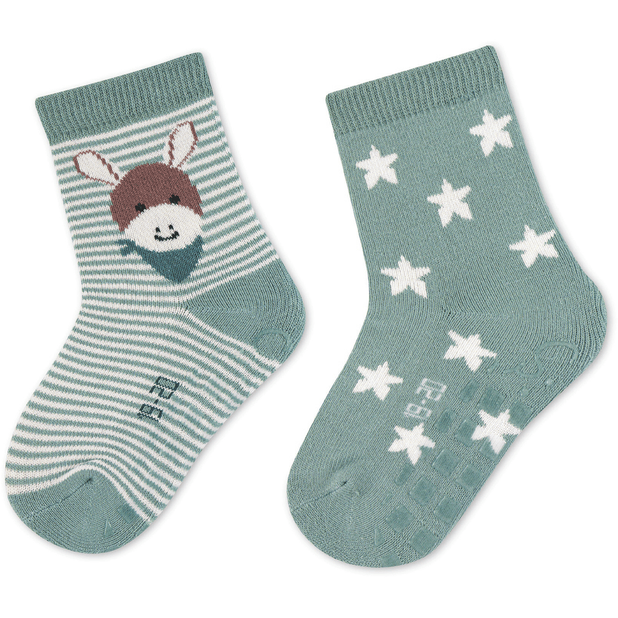 Sterntaler Chaussettes ABS pack de deux Emmi vert