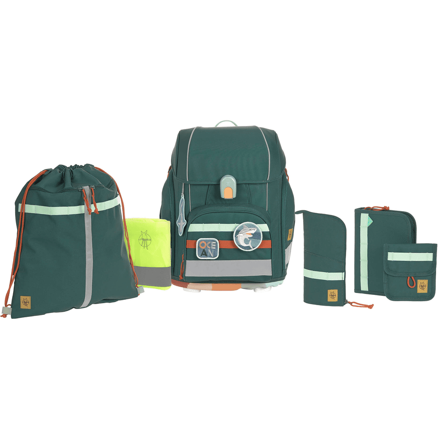 LÄSSIG Cartable d'école enfant Boxy Unique dark green