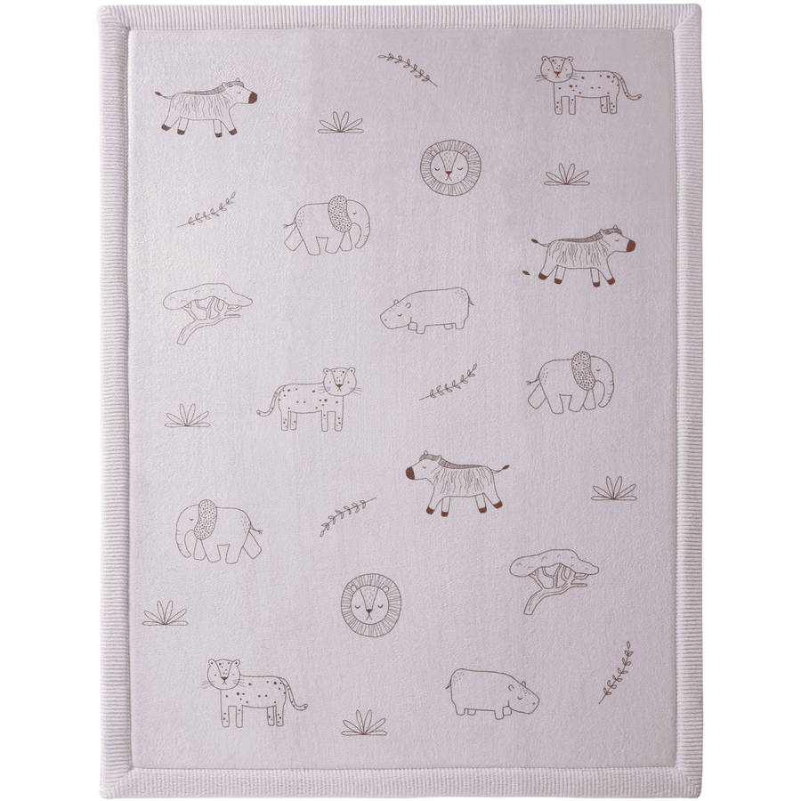 Hakuna Matte Safari Fluwelen speelmat voor baby 170 x 120 cm, Dieren