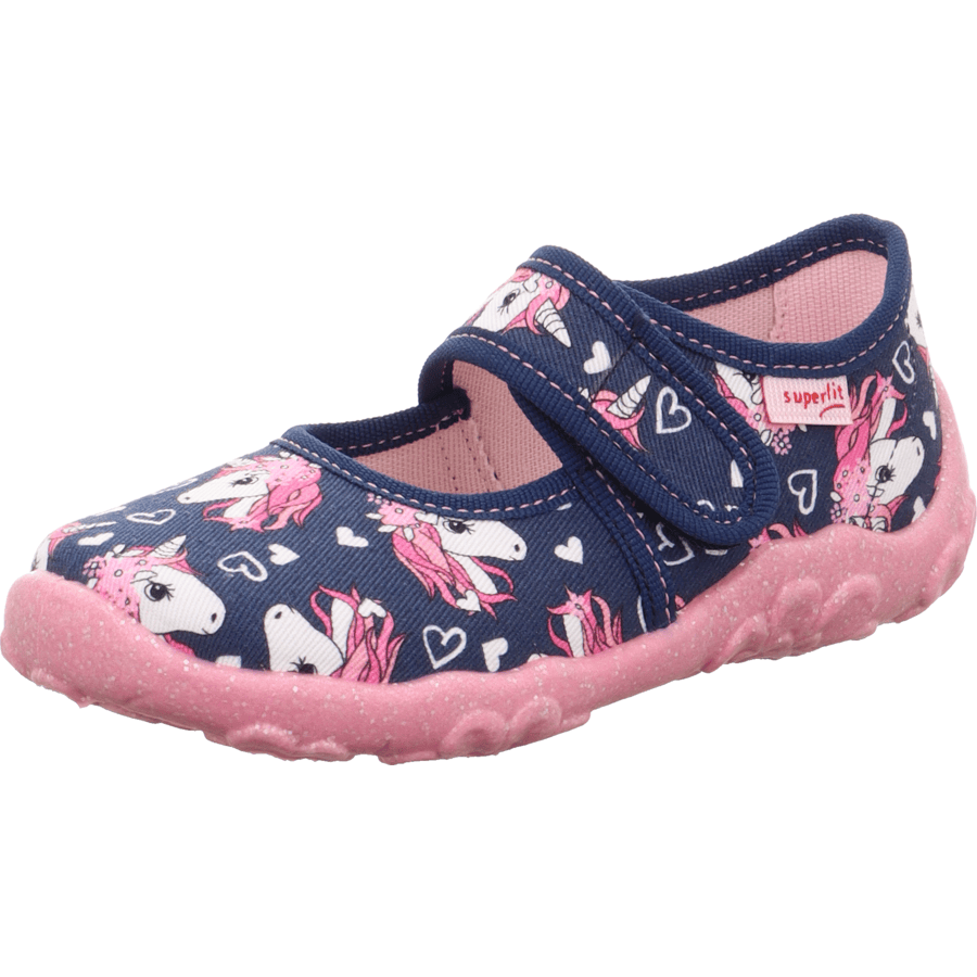 superfit Chaussons enfant scratch Bonny bleu foncé