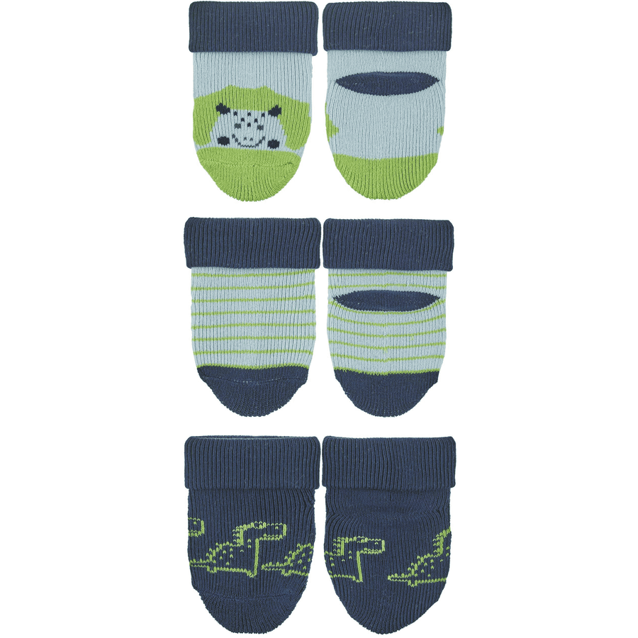 Sterntaler First Baby Socks 3-Pack Dragon marine 