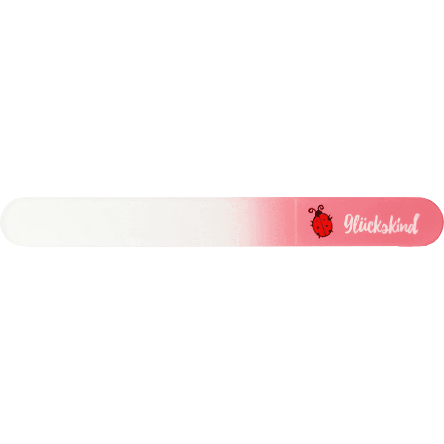 Skleněný pilník na nehty pro děti canal® v růžové barvě 9 cm