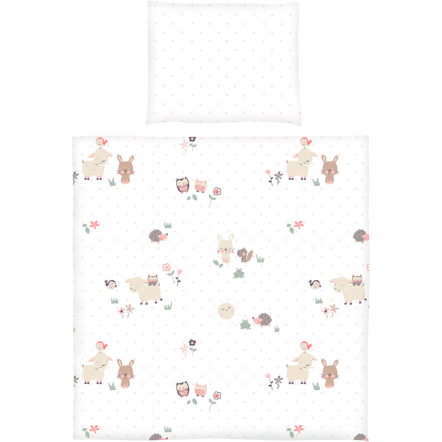 SONNE Parure de lit enfant petit jardin 80x80 cm