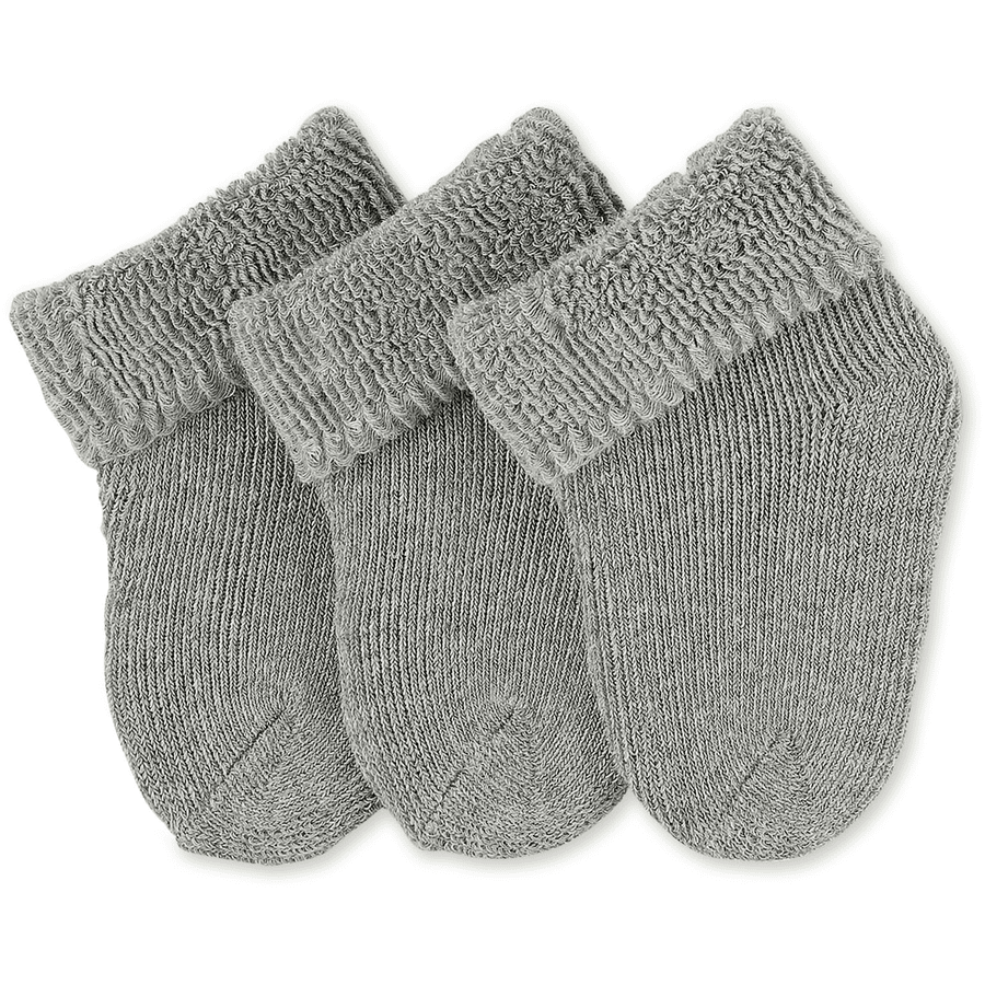 Sterntaler first socks 3-pack sølv melange