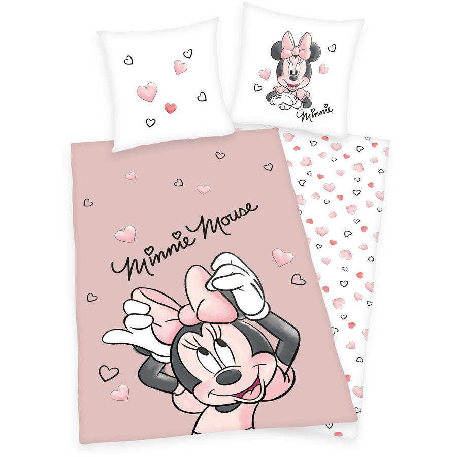 HERDING Sängkläder Minnie Mouse 135 x 200 cm