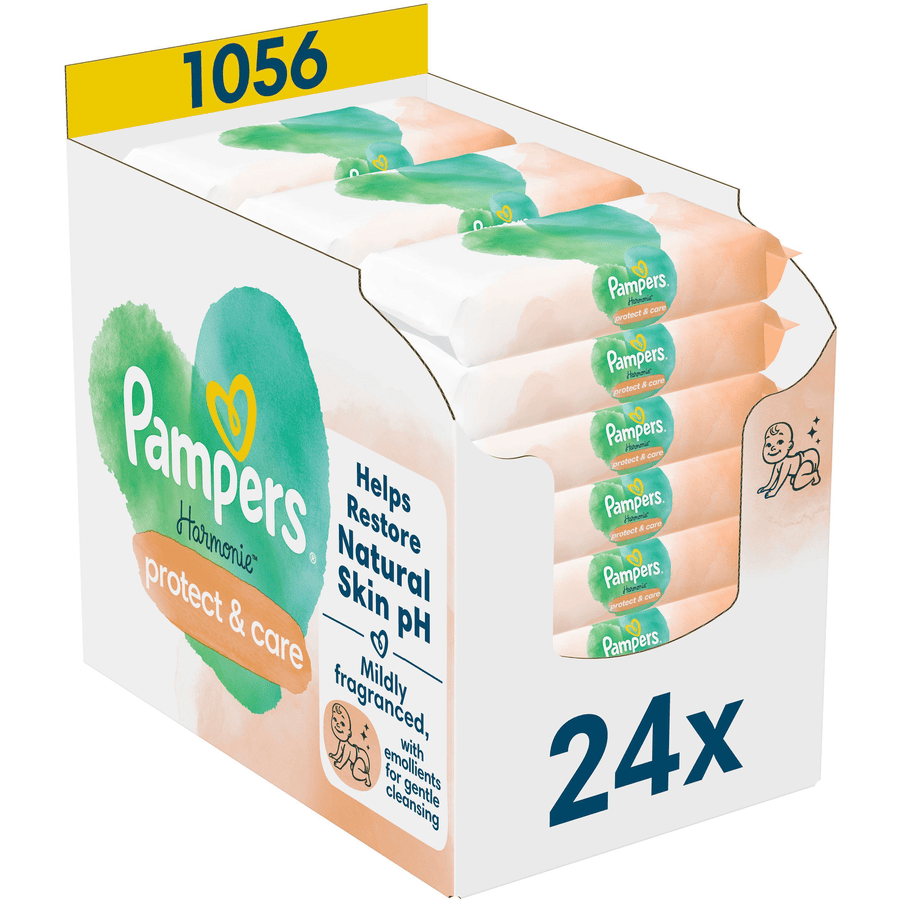 Pampers Chusteczki nawilżane Harmonie Aqua Calendula, 1 056 chusteczek (24 x 44 szt.)