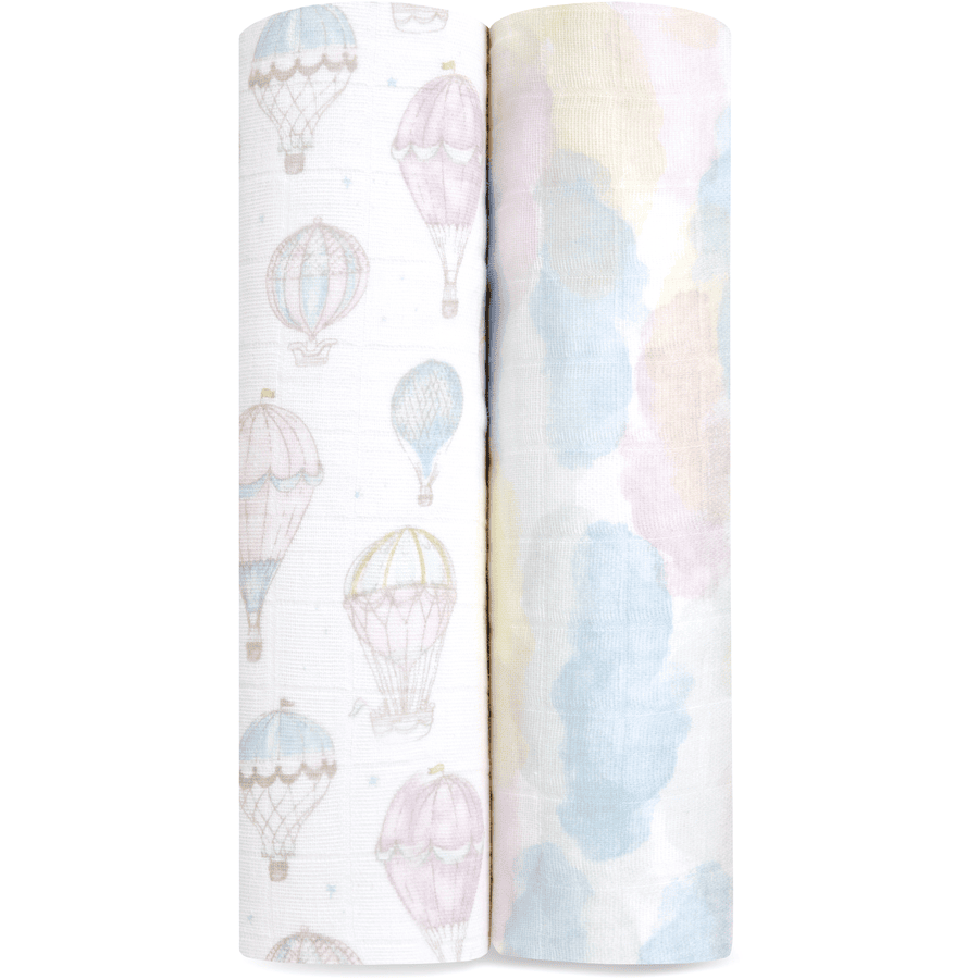 aden + anais™ puckdoekjes boven de clouds 2-pack