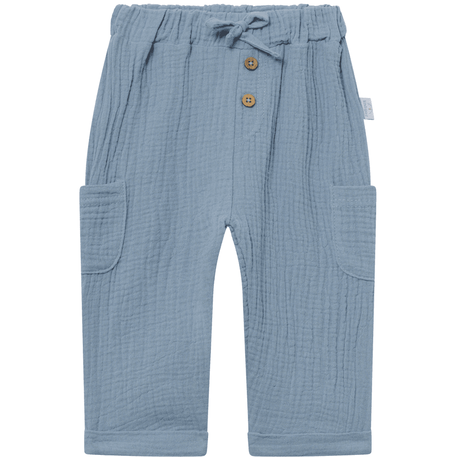 kindsgard Spodnie muślinowe solmig niebieskie
