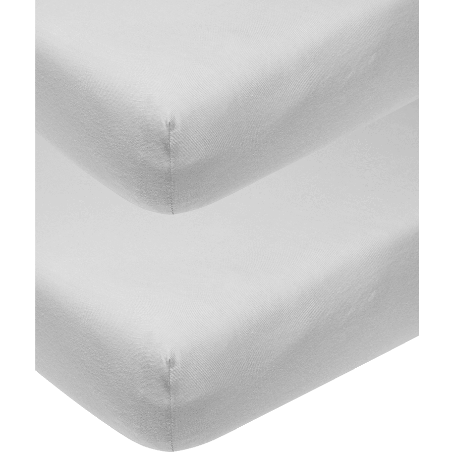Meyco Jersey passlaken 2-pakning 60 x 120 cm lys grå