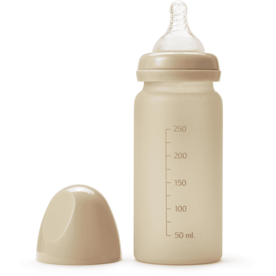 Elodie Szklana butelka dla niemowląt 250 ml, Pure Khaki