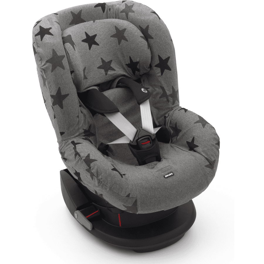 DOOKY Sitzbezug für Kindersitze Gruppe 1 Grey Stars