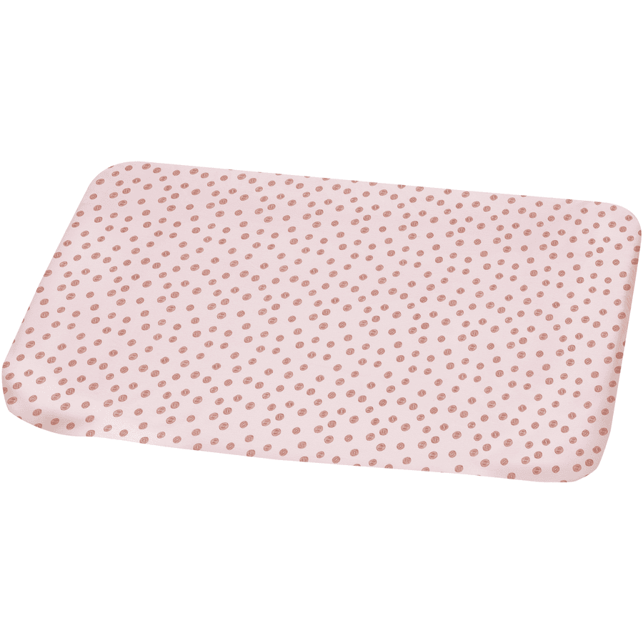 Alvi ® Skötbord med tygöverdrag Curly Dots 85 x 70 cm