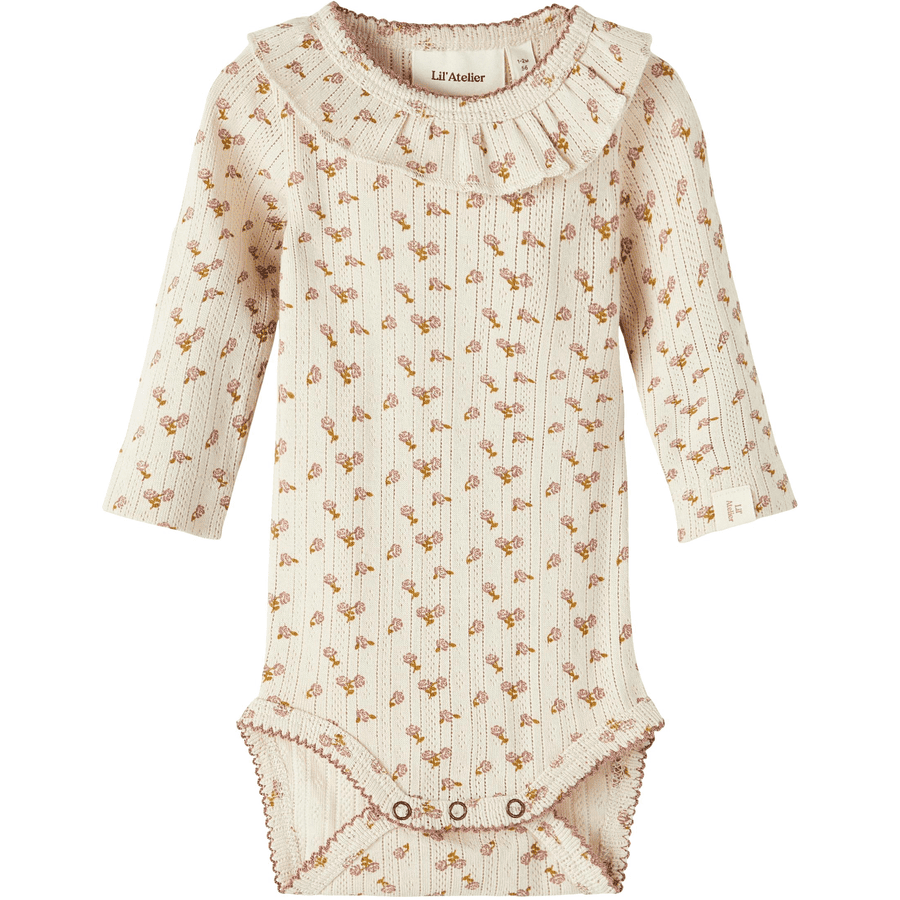 Lil'Atelier langærmet bodysuit Nbfrachel Fog