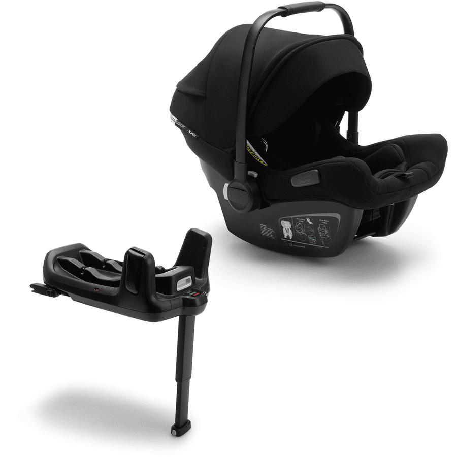 bugaboo Silla de coche Turtle Air de Nuna Black con base isofix Wingbase Collection 2023