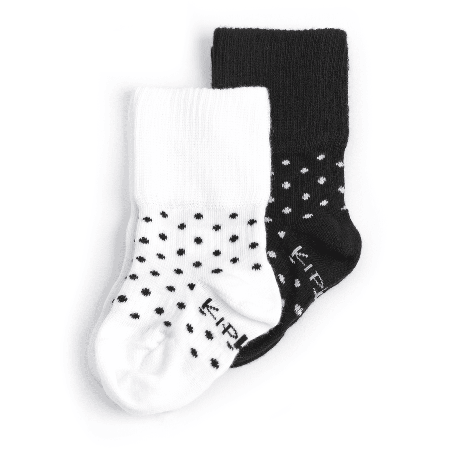 KipKep Stay-On sukat 2-pack Black -n- White Dotted