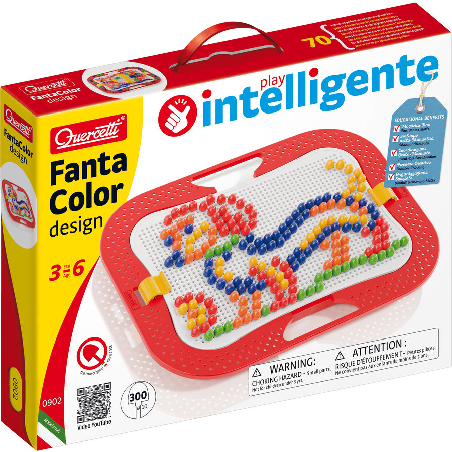 Quercetti Juego de mosaico plug-in Fanta Color Design (300 piezas)