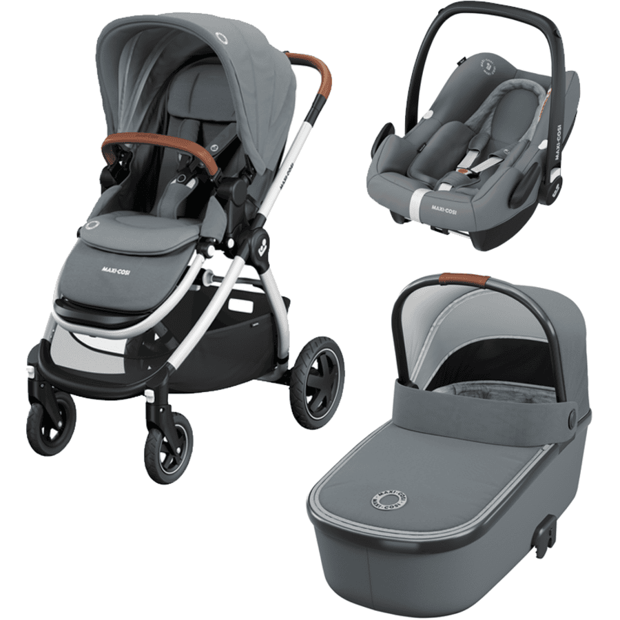 MAXI COSI Kinderwagen Adorra Trio Set Essential Grey