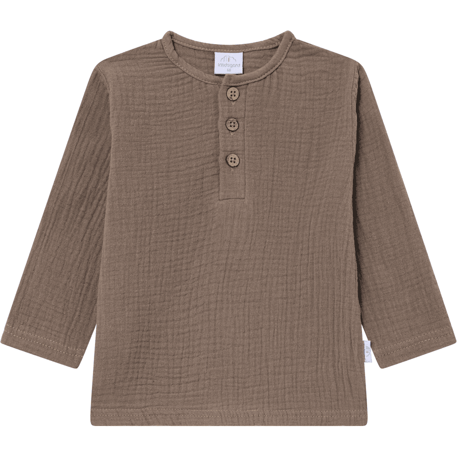 kindsgard Mousseline shirt met lange mouwen solmig bruin