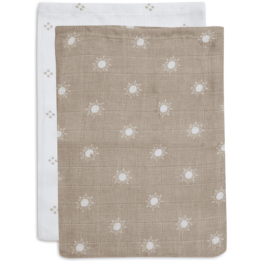 jollein Flanelli Musliini 2-pack Pointelle Sun Biscuit
