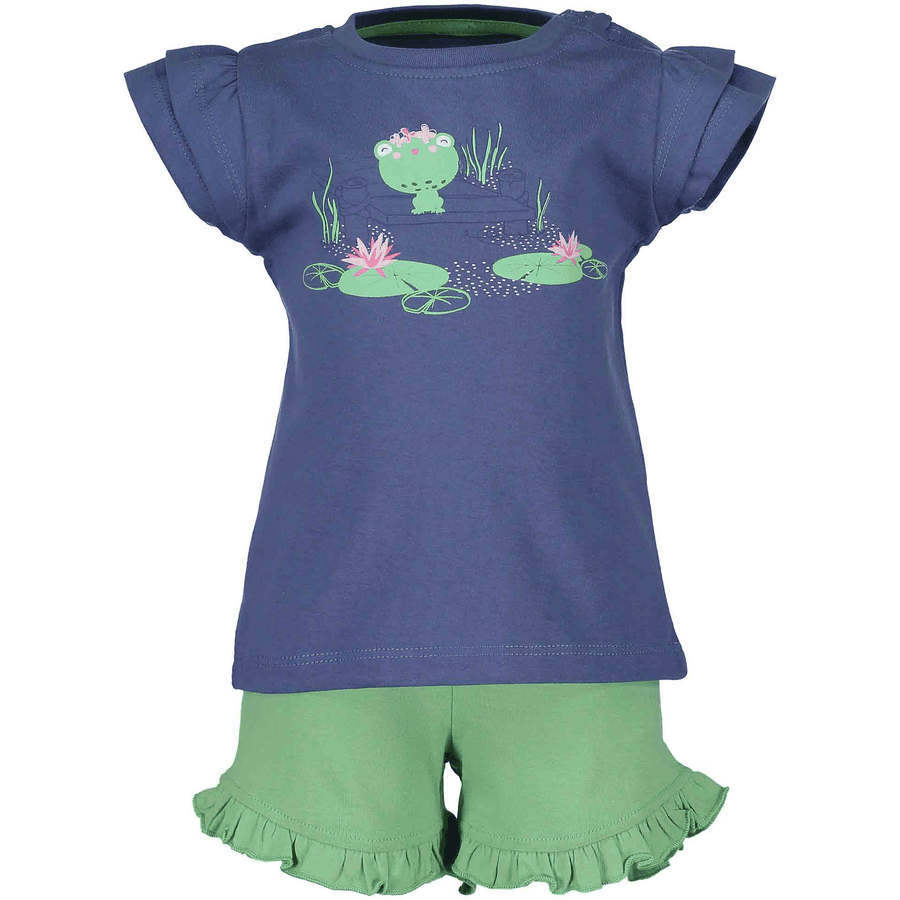 BLUE SEVEN Girls sarja 2 T-paita + shortsit farkut sininen