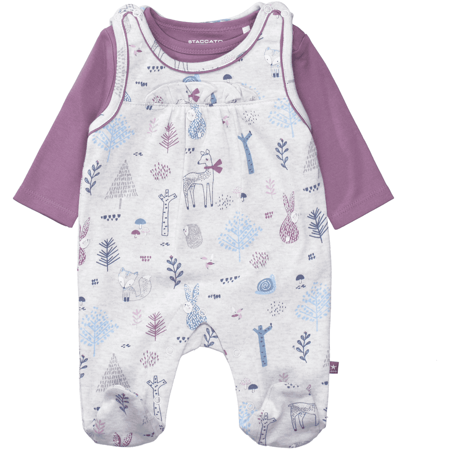  STACCATO  Romper+paita pehmeä harmaa kuviollinen 