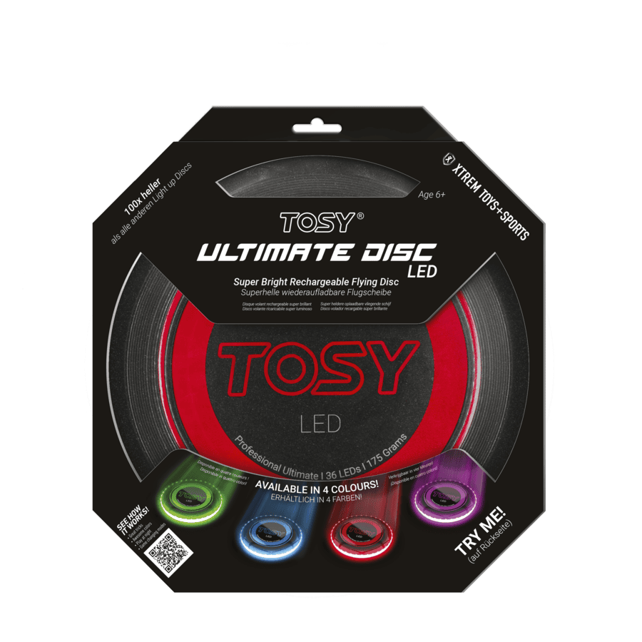 XTREM Toys and Sports - TOSY Ultimate Disc LED, rød
