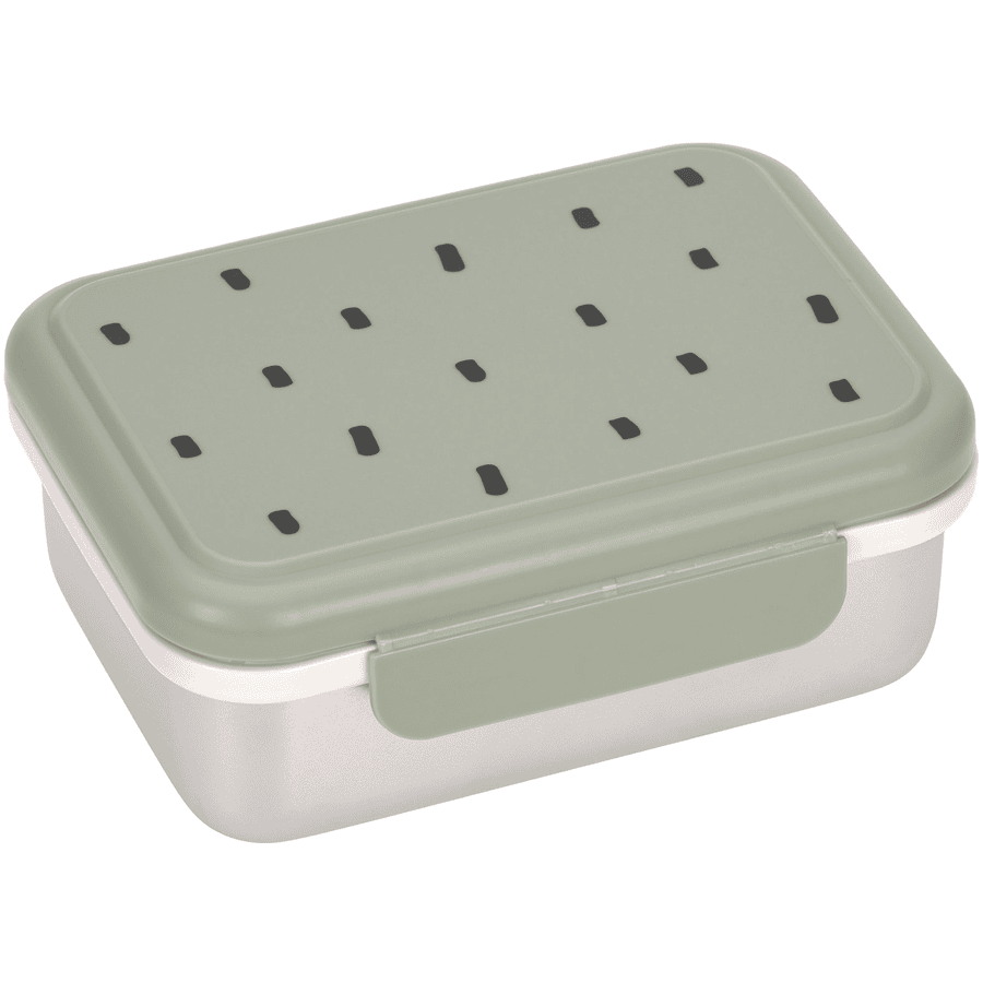 LÄSSIG light Roestvrij stalen lunchbox, Happy Prints olive 