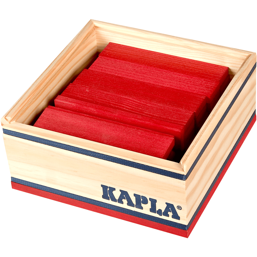 KAPLA byggesteiner - 40 Qaudrate, rød